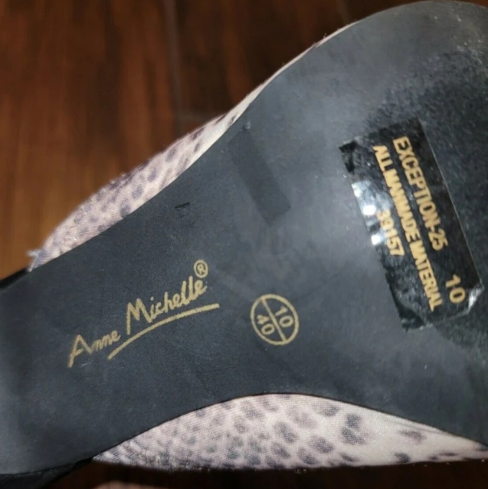 ANNE MICHELLE Snake Skin Print High Heel Shoes size 10 Brand new - Picture 2 of 3